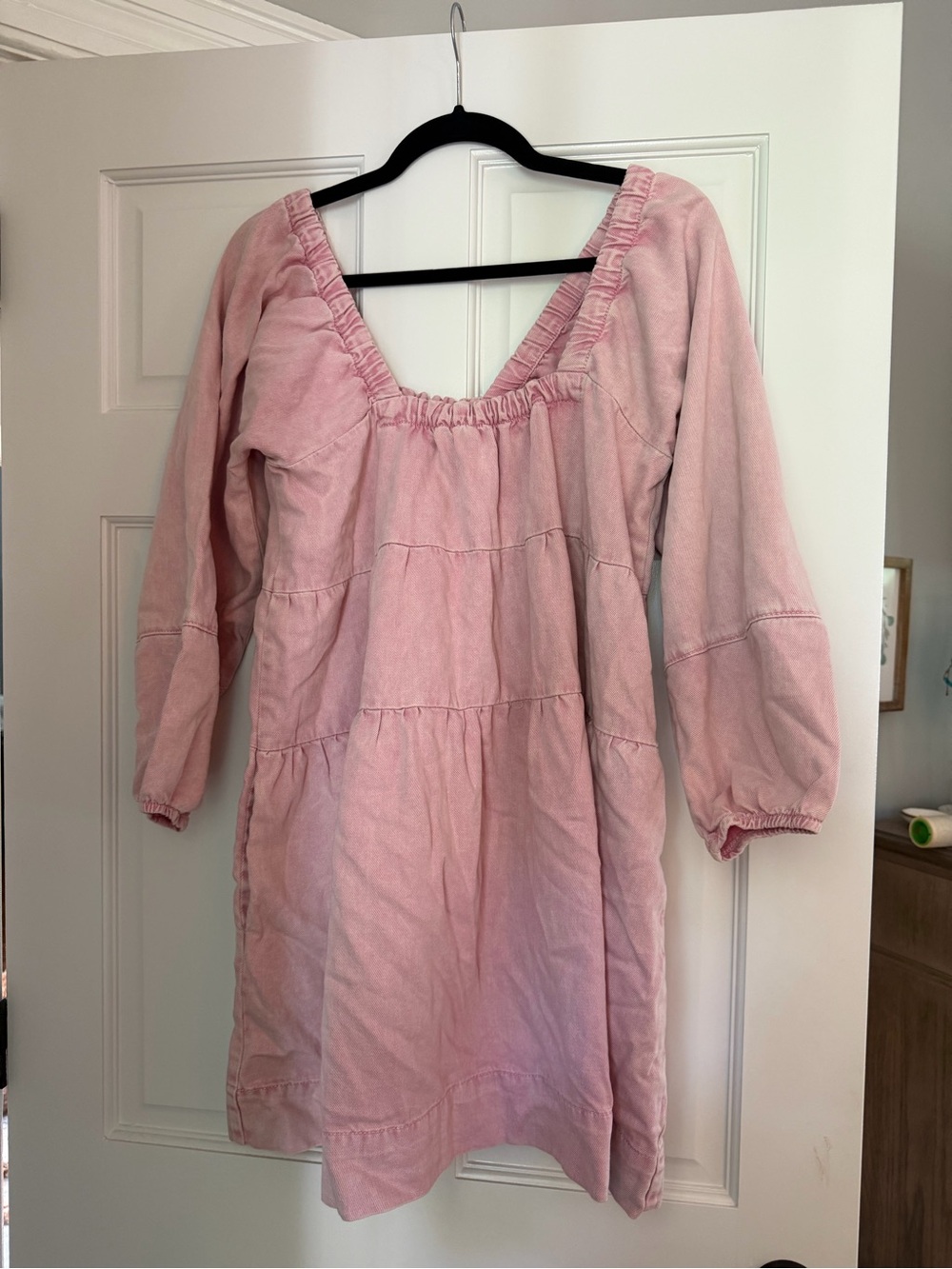 Free people pink denim dress